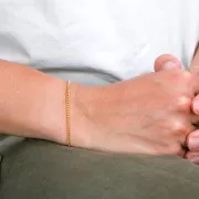 Bracelet with 2.3 mm Gold filled Curbed Bracelet x16.5 cm