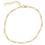 Figaro mesh bracelet 2.15 mm in Gold filled x16 cm