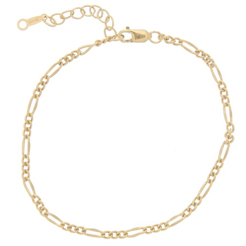 Figaro mesh bracelet 2.15 mm in Gold filled x16 cm