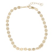 Gold filled Fancy bracelet with 4mm discs x16.5cm|raw }}