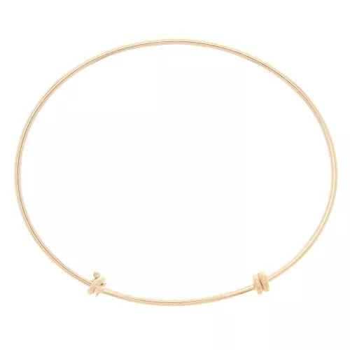 Bracelet smooth adjustable size 75 - 85 mm - Gold filled x1