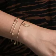 Bracelet smooth adjustable size 75 - 85 mm - Gold filled x1