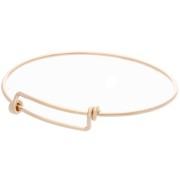 Bracelet smooth adjustable size 65 - 75 mm - Gold filled x1