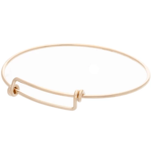Bracelet smooth adjustable size 65 - 75 mm - Gold filled x1