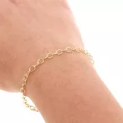 Gold filled 3.5 mm Cable chain x20cm