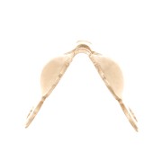 3.5mm clamshell beads with closed jumpring - Gold filled x4|raw }}