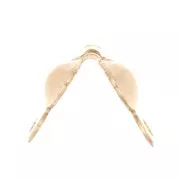 3.5mm clamshell beads with closed jumpring - Gold filled x4