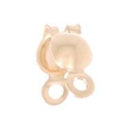 3.5mm clamshell beads with closed jumpring - Gold filled x4