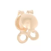 3.5mm clamshell beads with closed jumpring - Gold filled x4