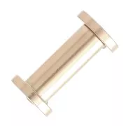 19.5x10 mm Stainless steel 316L Miyuki weaving tube - Gold Tone x1