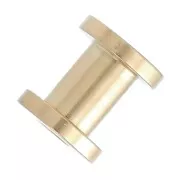 11.5x10mm 316L Stainless Steel Miyuki Weaving Tube - Gold Tone x1