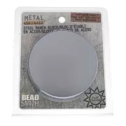 7.6cm Round tapping block - Flat steel block with silicone base x1