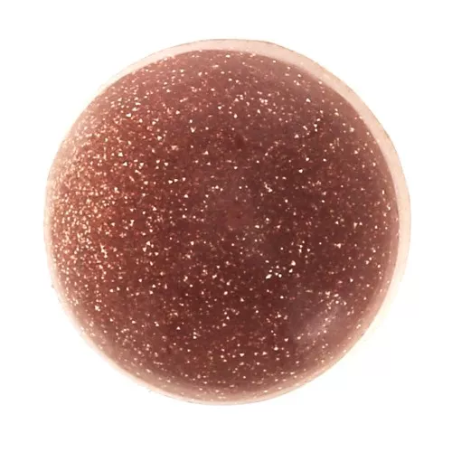 6mm Round Gold Stone Cabochon - Imitation Sunstone x1