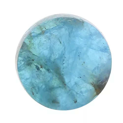 6mm Round flat cabochon - gemstone - Apatite x1
