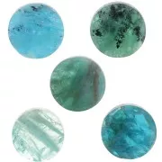 8mm Round flat cabochon - gemstone - Apatite x1
