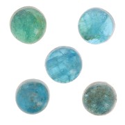 4mm round gemstone Cabochon - Apatite x5
