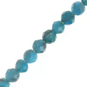 3mm Round faceted gemstone beads - Apatite x25
