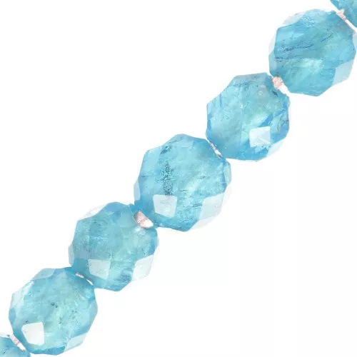 4mm Round faceted gemstone beads - Apatite x20