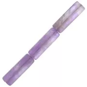 15x5mm Gemstone tube beads - Amethyst x5