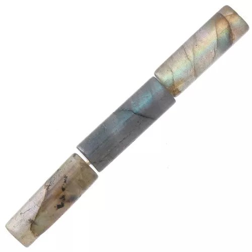 15x5mm Gemstone tube beads - Labradorite x5