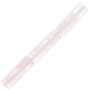 15x5mm Gemstone tube beads - Rose Quartz x5|raw }}