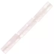 15x5mm Gemstone tube beads - Rose Quartz x5