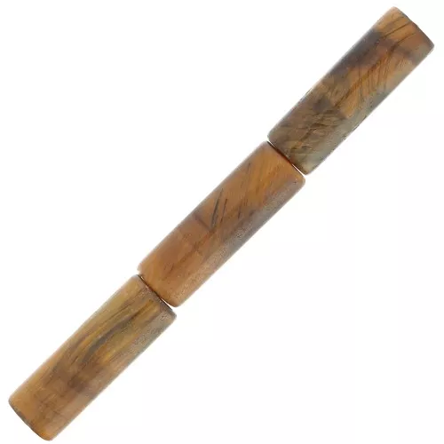 15x5mm Gemstone tube beads - Tiger Eye x5