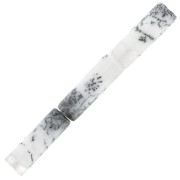 15x5mm Gemstone tube beads - Dendrite x5