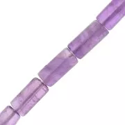 10x5mm Gemstone Tube Beads - Amethyst x5