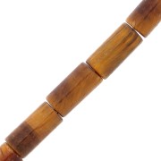 10x5mm Gemstone Tube Beads - Tiger Eye x5|raw }}