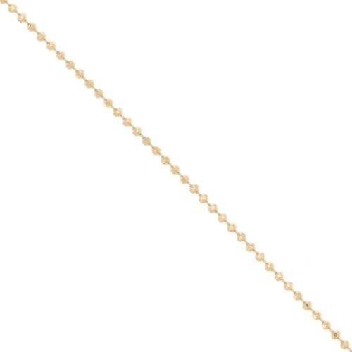 Filed Ball chain 1.3 mm - Gold plated 3 microns x50cm