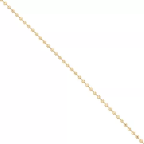 Filed Ball chain 1.3 mm - Gold plated 3 microns x50cm