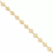 Filed Ball chain 1.3 mm - Gold plated 3 microns x50cm