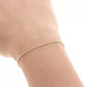 Filed Ball chain 1.3 mm - Gold plated 3 microns x50cm