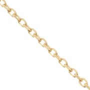 Cable chain chain 1.3 mm - Gold plated 3 microns x50cm