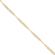 Singapore 1.6 mm chain link - 3 microns gold plated x50cm