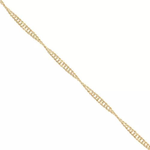 Singapore 1.6 mm chain link - 3 microns gold plated x50cm