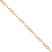 Singapore 2.2 mm chain - 3 microns gold plated x50cm|raw }}