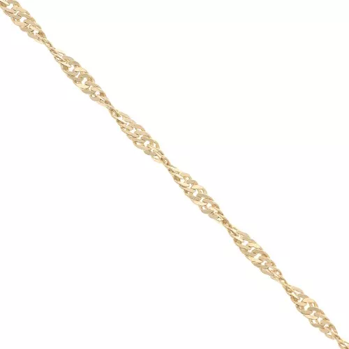 Singapore 2.2 mm chain - 3 microns gold plated x50cm