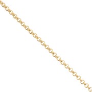 Chain 1.9 mm Belcher chain - Gold plated 3 microns x50cm