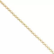 Chain 1.9 mm Belcher chain - Gold plated 3 microns x50cm
