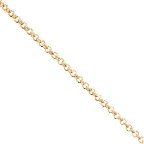 Chain 1.9 mm Belcher chain - Gold plated 3 microns x50cm