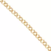 Jaseron Chain 4.6 mm - Gold plated 3 microns x20cm