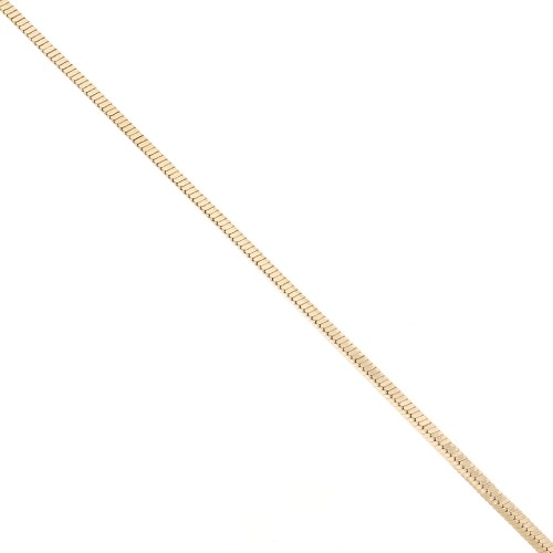 1mm Square snake Chain - Gold plated 3 microns x50cm