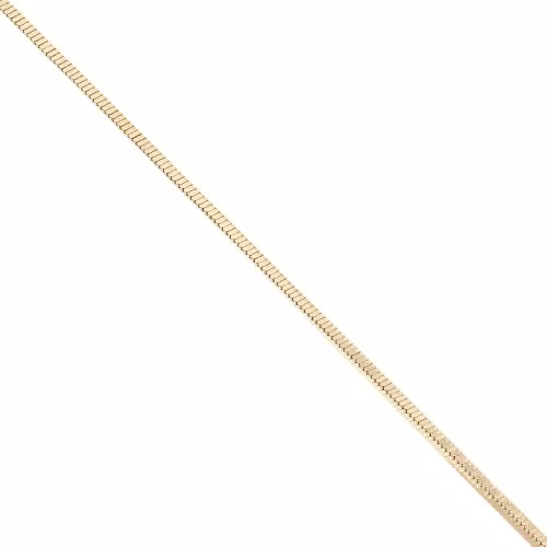 1mm Square snake Chain - Gold plated 3 microns x50cm