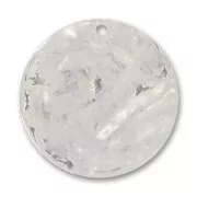 Crumbled sequin 50mm silver tone x1