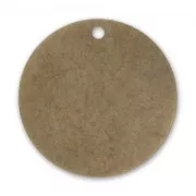 Smooth sequin 25mm bronze tone x2