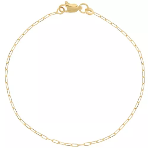 Rectangle filed mesh bracelet 1.5 mm - Gold plated 3 microns x19 cm