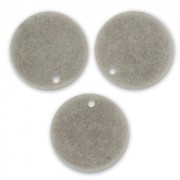 Smooth sequins 15mm Old silver tone x5