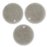 Smooth sequins 15mm Old silver tone x5